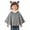 Gray, variant on Fewfanhot Kids Cute BearEar Fleece Hooded Poncho, Button Front Warm Kids Cape Wrap for Daily Outdoor