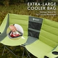 thumbnail image 3 of VILLEY Double Camping Chair w/Cooler Bag, Extra Wide Loveseat, Heavy Duty Padded Camping Couch, Portable Folding Chair w/Carry Bag Steel Frame Cup Holders for Camp Lawn Picnic Sports, Support 600LBS, 3 of 7