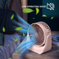 thumbnail image 2 of USB Desk Fan, Mini Fan Portable, 3 Speeds Desktop Table Cooling Fan, Plug in Power Fan, Rotation Strong Wind, Quiet Personal Small Fan for Home Desktop Office Travel Bedroom, 2 of 7