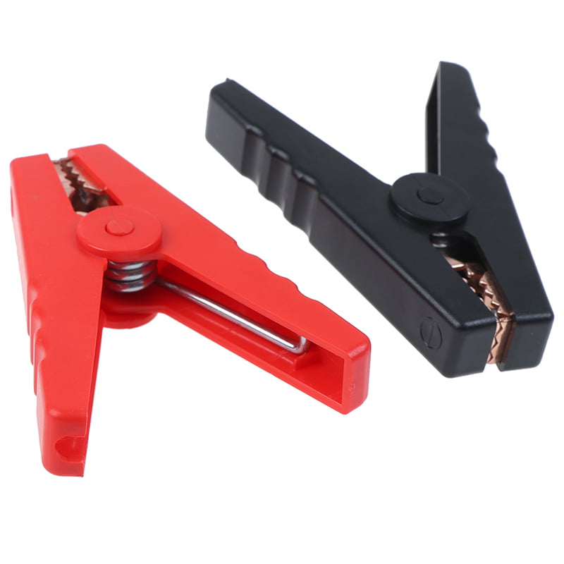 Details about   2pcs Large 100A Crocodile Alligator Clips Car Battery Chargers Insulated Clam Hj 
