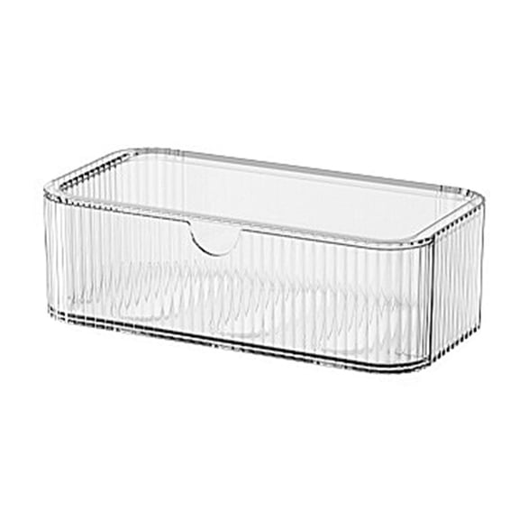 Medicine Cabinet Organizer,Clear Organizer with Dividers for Cabinet,Clear Small Stackable Storage Drawers,Acrylic Bathroom Makeup Organizer,Plastic Storage Bins For Vanity, Pantry