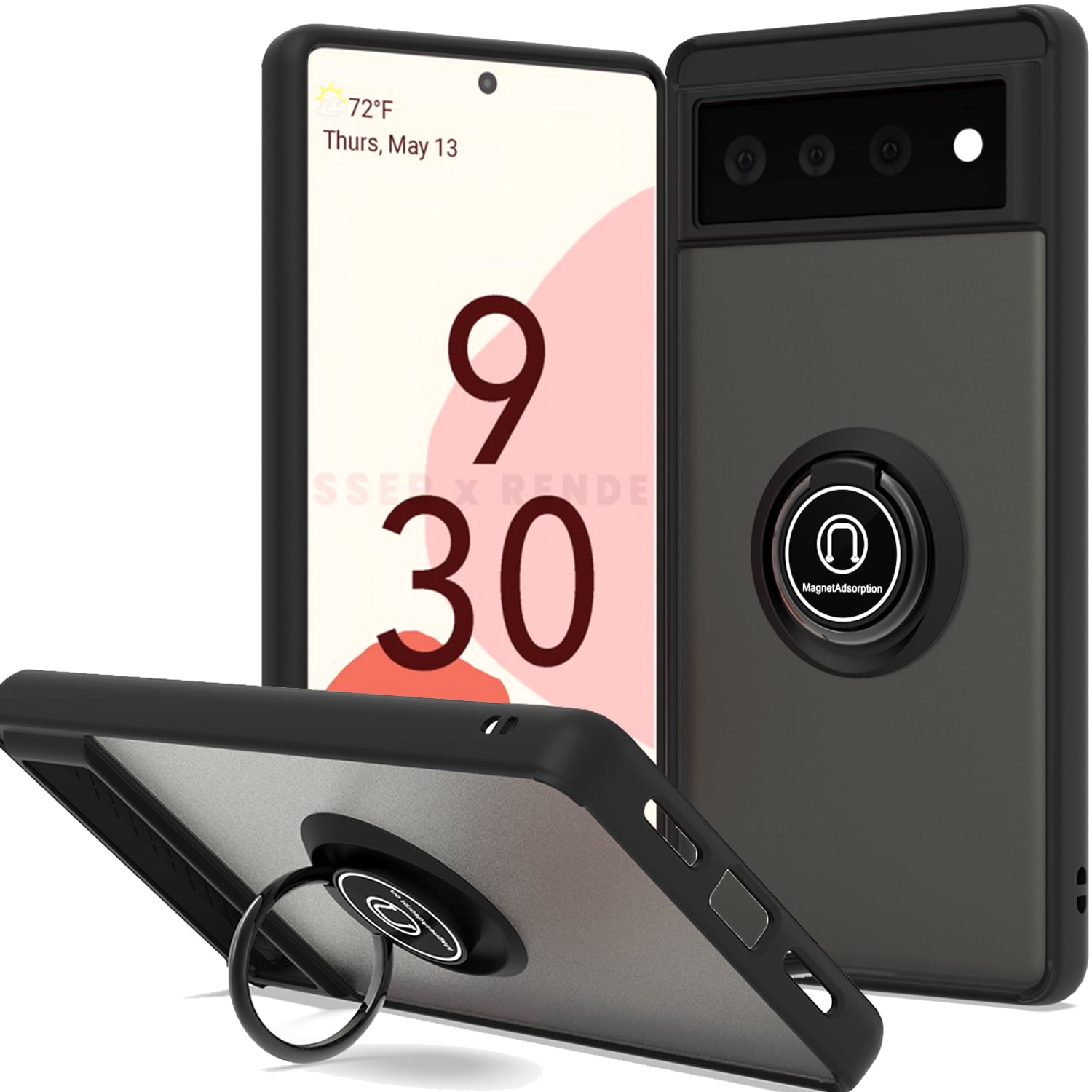 CoverON For Google Pixel 6 Phone Case, Ring Holder Kickstand