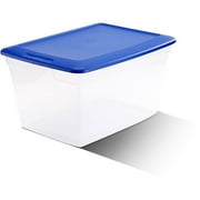 Sterilite 58-Quart Clear Storage Box - Set of 8, Royal Indigo