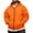 07#Orange, variant on Mens Full Zip Hooded Sweatshirt Big Size Casual Hoodie Jacket Multi Pocket Athletic Outerwear Blue 2XL