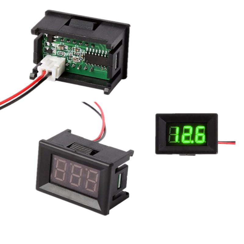 DROK Digital Car Voltmeter LED Red 12/24V Generator/Battery Voltage Monitor DC 8-30V 020023 