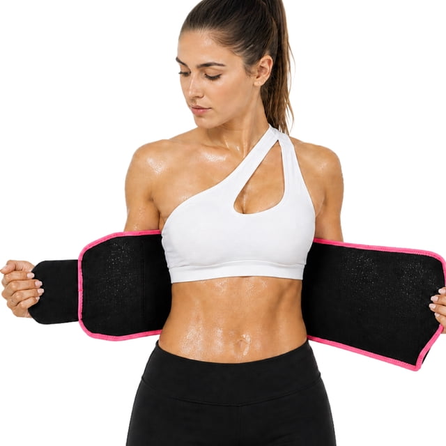 Faja Térmica Reductora ,Neopreno, Moldea Abdomen , Felter Sports FELTER SPORTS Negro Rosa / L