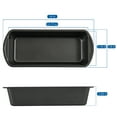 thumbnail image 4 of Mainstays Non-Stick Long Bread Loaf Pan, 12''X5'', Gray, Carbon Steel, 4 of 9