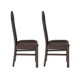 thumbnail image 3 of Linon Desmin Dining Chairs, set of 2, Brown Finish with Brown Faux Leather Fabric, 3 of 16
