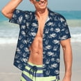 thumbnail image 7 of Logiee Sea octopus Print Mens Hawaiian Shirts,Loose-Fit Short Sleeve Button Down Tropical Aloha Beach Shirt,Summer Vacation Wedding Tops,Medium, 7 of 7