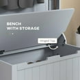 thumbnail image 4 of Resenkos Entryway Hall Tree - Coat Rack, Sitting/Mudroom Bench with Storage & Hooks, Gray, 4 of 8
