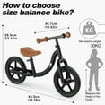 thumbnail image 4 of KORIMEFA Toddler Balance Bike - Lightweight Kids Toy Bike for 2, 3, 4, and 5 Year Old Boys Girls - No Pedal Training Bicycle with Adjustable Handlebar and Seat, Black, 4 of 14