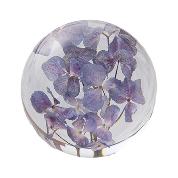 Bearachild Bola de cristal de flor exquisita de resina, regalo para cualquier ocasión, bola de cristal con flor, hortensia fácilmente portátil, Type3 NO3