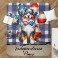thumbnail image 4 of Patriotic Miniature American Shepherd 4th of July Independence Paws Cozy Sherpa Blanket MAS Dog Lover Gifts Warm Soft Throw Blanket - 02010, 4 of 5