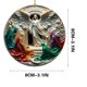 thumbnail image 3 of Corona de Belén de Navidad - Decoración religiosa acrílica para árbol y hogar - adorno colgante de 8x8 cm, 3 of 9