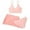 Light Pink, variant on REDARER Girls' 3 Piece Plain Swimsuit Wrap Bikini with Ruched Cover Up Skirt Set,Girls Swimsuit,10-11 Years