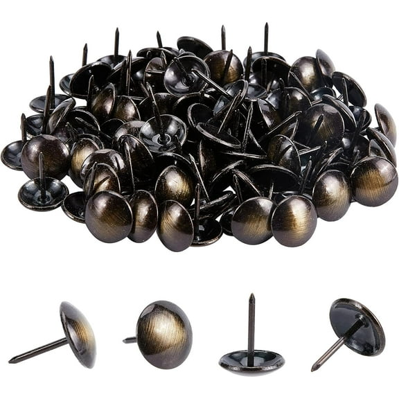 Upholstery Tacks 100 Pcs Furniture Nails Sofa Foam Nail Plated Decorative Nails for Upholstered Furniture Cork Board or DIY Projects