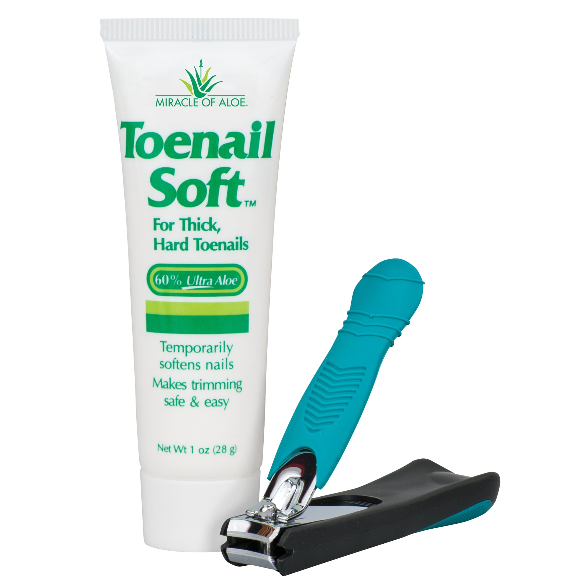 Toenail Soft 1 oz. Temporary Nail Softening Cream with 60% Ultra Aloe PLUS  FREE Easy Hold Toenail Clipper by TRIM, Soften Ingrown Toenails -  