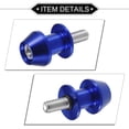 thumbnail image 5 of 1 Pair Motorbike Swingarm Spools 8mm CNC Swing Arm Spools Sliders Stand Blue, 5 of 7