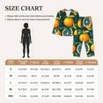 thumbnail image 4 of Pofeuu Fresh Orange Print Womens Pajamas Set Long Sleeve Sleepwear Button Down Nightwear Soft Pj Lounge Sets Button Down Pajamas Women-Medium, 4 of 7