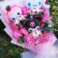 thumbnail image 4 of Anime Sanrio Kuromi My Melody Cinnamoroll Hello Kitty Plush  Bouquet Gift Hallowmas Valentine‘s Day Christmas Girl Friend Gifts Gift Festivals, 4 of 7