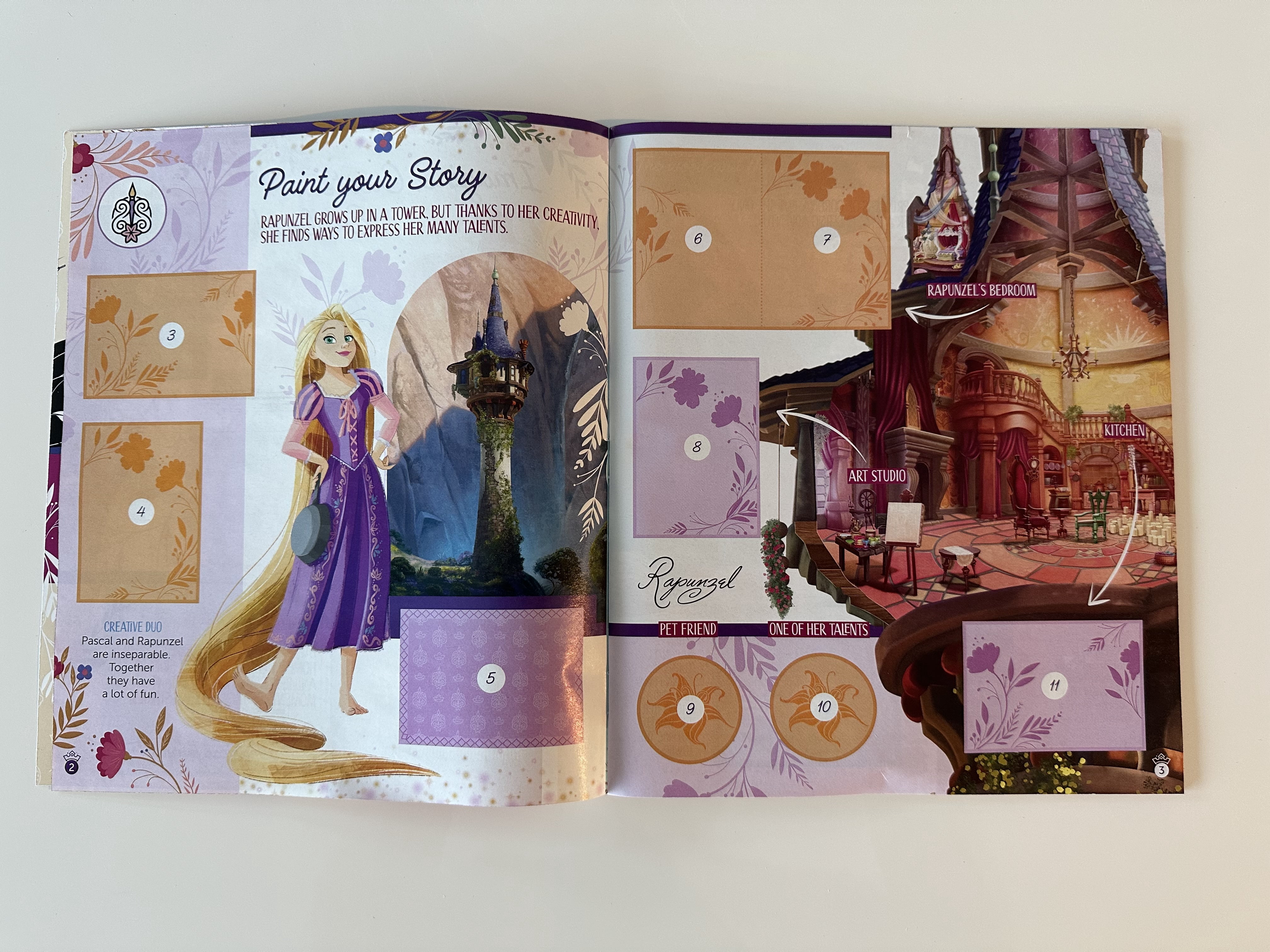 Disney Princess Maps of Wonder Album and Stickers - Panini