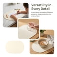 thumbnail image 6 of Unique Bargains 6 Pack Silicone Placemats for Kitchen Dining Table Decor Milk White, 6 of 7