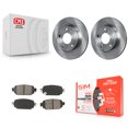 thumbnail image 1 of Transit Auto Rear Disc Brake Rotors and Semi-Metallic Pads Kit for Car Mazda 3 CX-3 Sport K8S-102730, 1 of 11