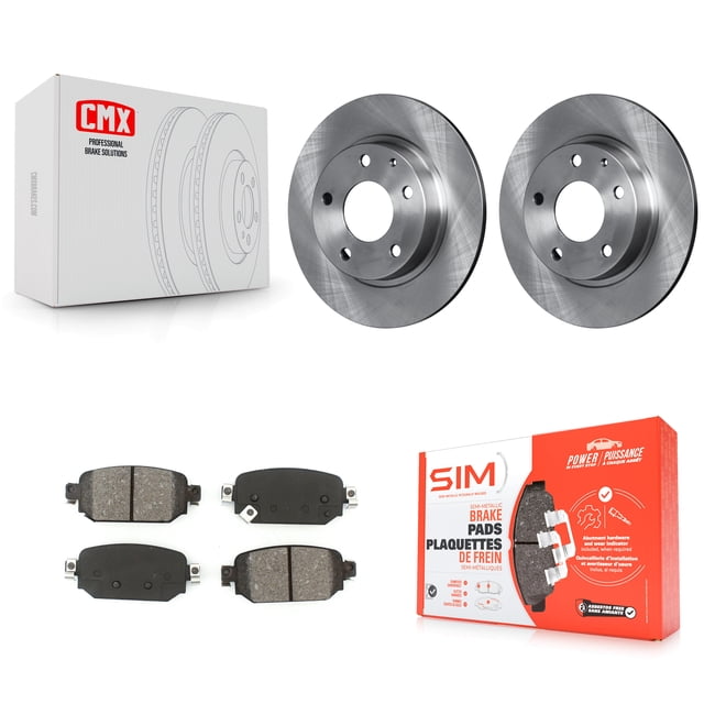 Transit Auto Rear Disc Brake Rotors and Semi-Metallic Pads Kit for Car Mazda 3 CX-3 Sport K8S-102730