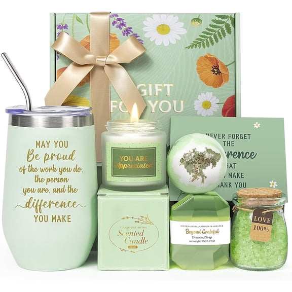 Employee Appreciation Gifts Thank You Gift Basket Set Box,Teacher Principal Staff Volunteer Nurse Coaches Boss Doctor Appreciation Gifts for Coworkers,Womens,Female,Men