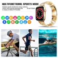 thumbnail image 5 of Reloj inteligente IP68 resistente al agua para hombre, mide la frecuencia cardíaca, la presión arterial, el oxígeno, las llamadas, reloj inteligente para Apple Android Watch para mujer, azul, 5 of 5