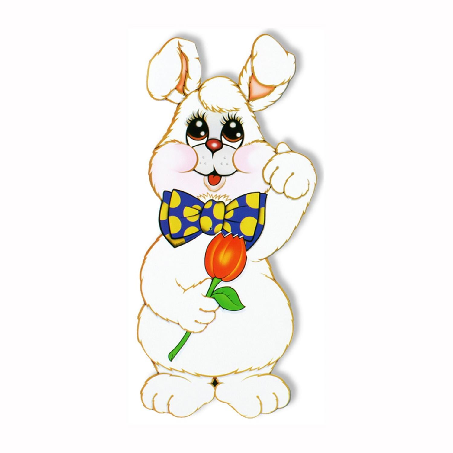 Club Pack of 12 Jointed Harvey Rabbit Easter Party Decorations 30"