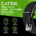 thumbnail image 5 of GearIT Cat 5e Ethernet Cable Cord Snagless Copper UTP Network Cable, 6 ft 20-Pack Black, 5 of 8