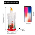 thumbnail image 4 of Lámpara De Vela De Simulación Con Patrones De Muñeco De Nieve / Papá Noel Modelado De Simulación Eléctrica Luz De Vela Atmósfera Alimentada Por Batería Lámpara Led Para Festival De Navidad Advancent HA027483-03, 4 of 7