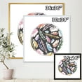 thumbnail image 5 of Colorful Boho Feathers In Circle Shape 30 in x 30 in Framed Painting Canvas Art Print, by Designart, 5 of 5