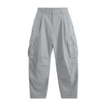thumbnail image 2 of SAWOBUUN Men's Cargo Pants Baggy Parachute Trousers Loose Fit Streetwear Hip Hop Harem Pants for Daily Wear, 2 of 7