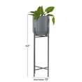 thumbnail image 3 of CosmoLiving by Cosmopolitan 13" x 42" Indoor Outdoor Dome Gray Metal Planter with Removable Stand, 3 of 9