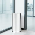 thumbnail image 5 of BouPower Stainless Steel Trash Can with Swing Lid,Removable Inner Bucket,Round Garbage Bin for Kitchen,Office,Garden Recycling,13 Gallon (50L), 5 of 7