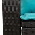 thumbnail image 5 of vidaXL Garden Rocking Chair with Cushions Black Poly Rattan, 5 of 5