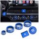 thumbnail image 1 of wonima02 for Honda Civic Accessories 2022-2026, CRV/HRV/Acura Integra 2023-2026, Accord 2023-2025 & ADX 2025, 7PCS Aluminum Alloy Knob Cover Set (Blue) Fits 9-inch Screen with 1 Radio Knob, 1 of 1