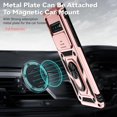 thumbnail image 3 of for Samsung Galaxy S10 Plus Case with Camera Lens Cover HD Screen Protector, Military-Grade Drop Tested Magnetic Ring Holder Kickstand Protective Phone Case for Samsung Galaxy S10+ Plus (Rose Gold), 3 of 17