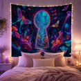 thumbnail image 2 of Keyhole Portal in a Dark Tree with Glowing Mushrooms, Mystical Fantasy for Mushroom Lovers, Portal Wall Decor, Housewarming Gift, Tapestry Wall Hanging for Bedroom and Dorm, 2 of 7