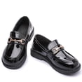 thumbnail image 6 of DADAWEN Girl's Dress Shoes Loafers Slip On Leather Flats Black School Shoes 10.5 Little Kid, 6 of 6