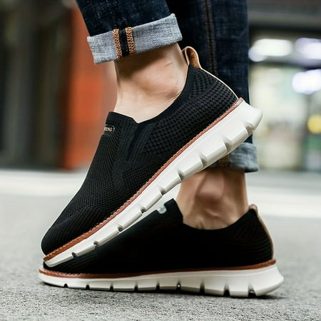 

Men s Knitted Breathable Walking Shoes Non-Slip Casual Shoes Men s Footwear
