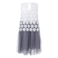 thumbnail image 2 of Little Girls White Grey Lace Mesh Bottom Sweet Summer Dress 3, 2 of 7