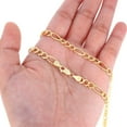 thumbnail image 4 of Nuragold 10K Real Yellow Gold Solid Figaro Link Chain Bracelet 7"-9" (2.25mm-9.5mm) Italian Jewelry for Men & Women, 4 of 22