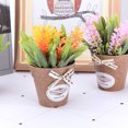 thumbnail image 4 of Artificial Plants Potted Fake Grass Home Office Desktop Decor Mini Faux Green Bonsai, 4 of 6