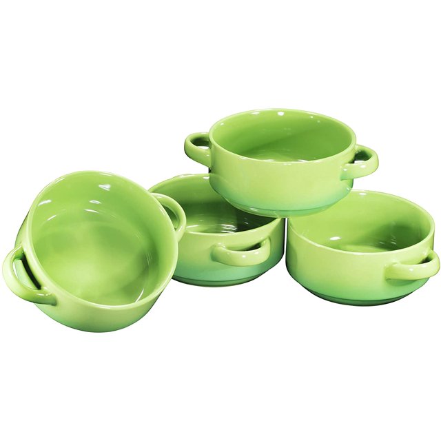 Bruntmor 19Oz Ceramic Soup Bowls with Handles Oven Safe Bowls For