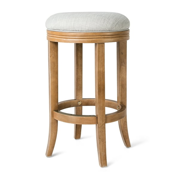 Open Box Maven Lane Eva Backless Swivel Stool, Weathered Oak,Counter Height