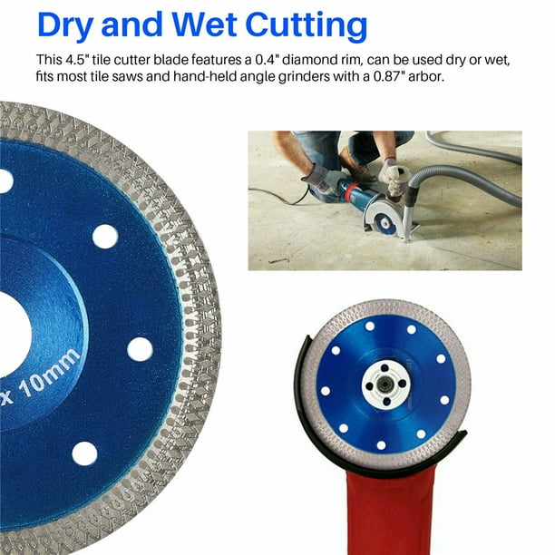 EastVita 4.5 Inch Turbo Diamond Dry Cutting Blade disc Grinder