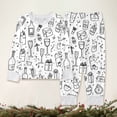 thumbnail image 4 of Cozy Themed Pajama For Girls Long Sleeve Top And Pants Cute Cartoon Doodle Print Soft Holiday Sleepwear For Kids Family Matching Outfit Festive Loungewear, 4 of 7